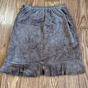 Terry Lewis Classic Luxuries Women’s  Leather Skirt BrownSz 1X